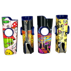 FLKR LYTR® Fidget Spinner Lighter Case for Clipper Lighter® Case fidget spinner lighter case 4PACK - High Alien, Pizza Melt, Mushrooms, Love & Peace - $39.99