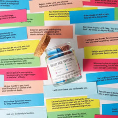 Handmade Glass Jar With Colorful Bible Verses