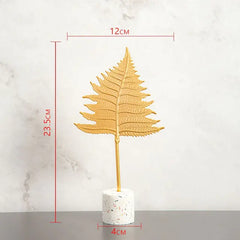 Nordic Gold Ginkgo  Leaves Sculpture