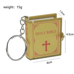 Mini Bible Keychain Book Pendant