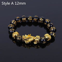 Feng Shui Wealth Bracelet  Black Beads