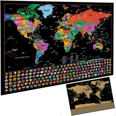 Deluxe Watercolour Travel Scratch Maps