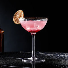 Cocktail Glass Goblet with Gold Rim Crystal Glass Cup