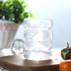 Wave-shaped Glass Cup Set