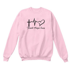 Faith, Hope, & Love Letter Christian Sweatshirt