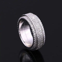 Rotatable Ice Out Band Ring