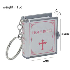 Mini Bible Keychain Book Pendant