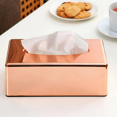 Elegant Royal Rose Gold Tissue Box