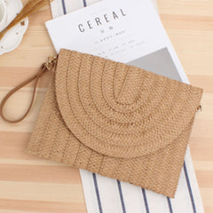 Ari Handwoven Straw Clutch