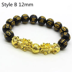 Feng Shui Wealth Bracelet  Black Beads